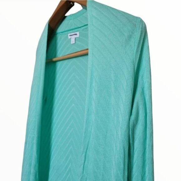 Charter Club Mint Knit Open Front Cardigan – Lightweight Soft Sweater - Picture 5 of 7